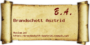 Brandschott Asztrid névjegykártya